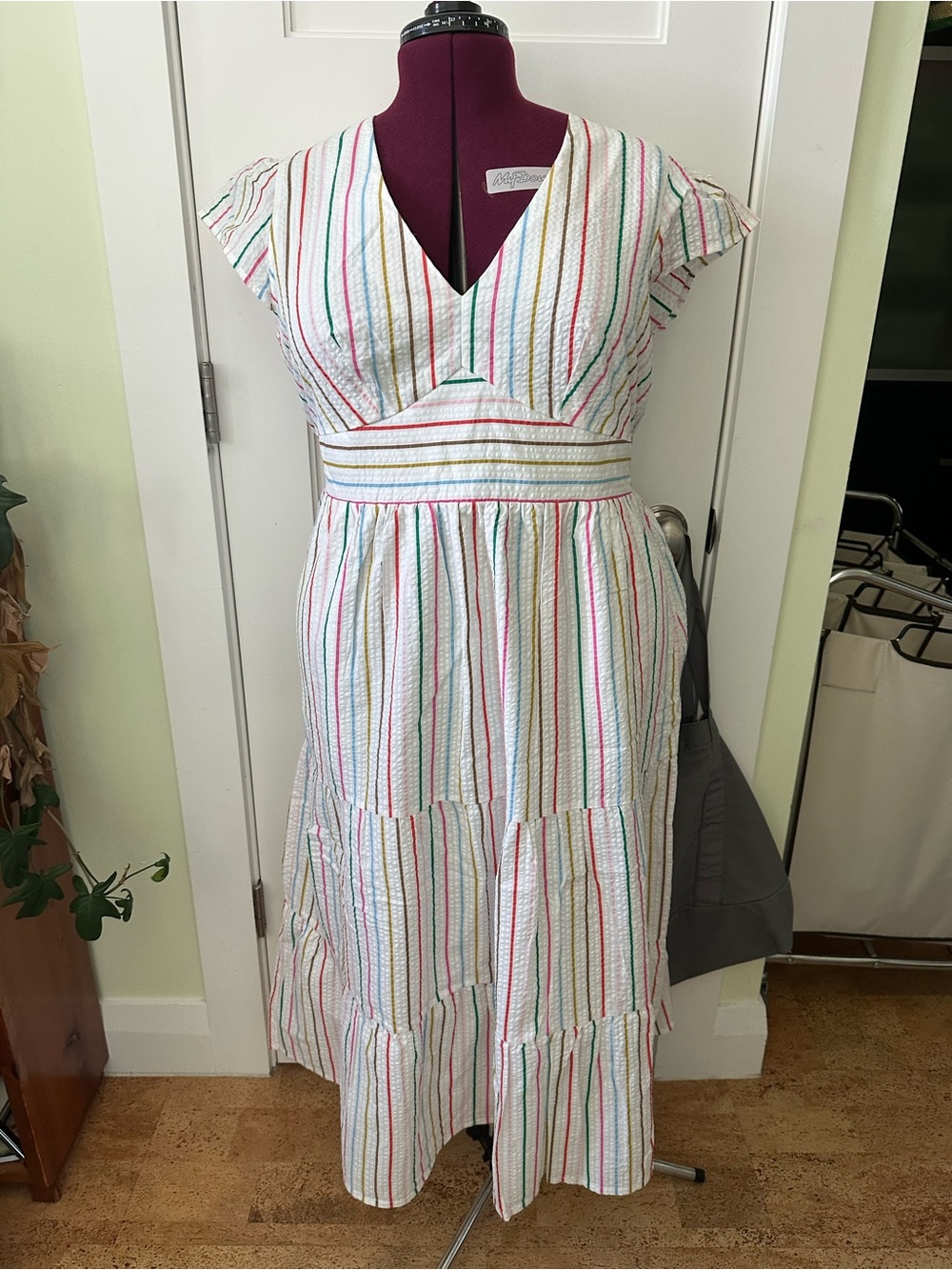 Boden May Seersucker midi dress